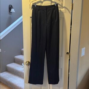 Favorite Daughter Navy Pinstripe Wide Leg Pants